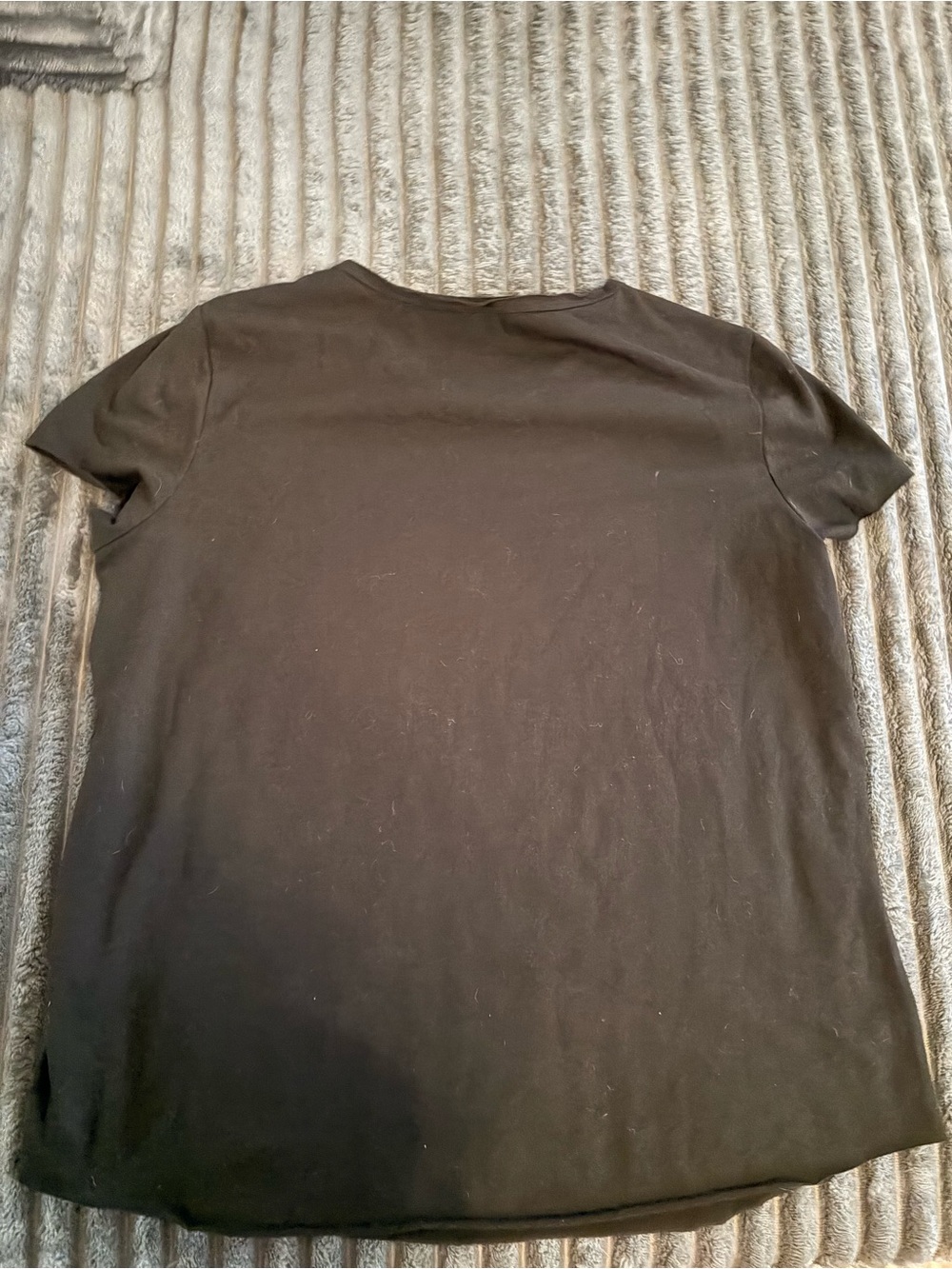 Black Distressed Short Sleeve Tee - Picture 2 of 3